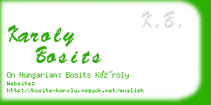 karoly bosits business card